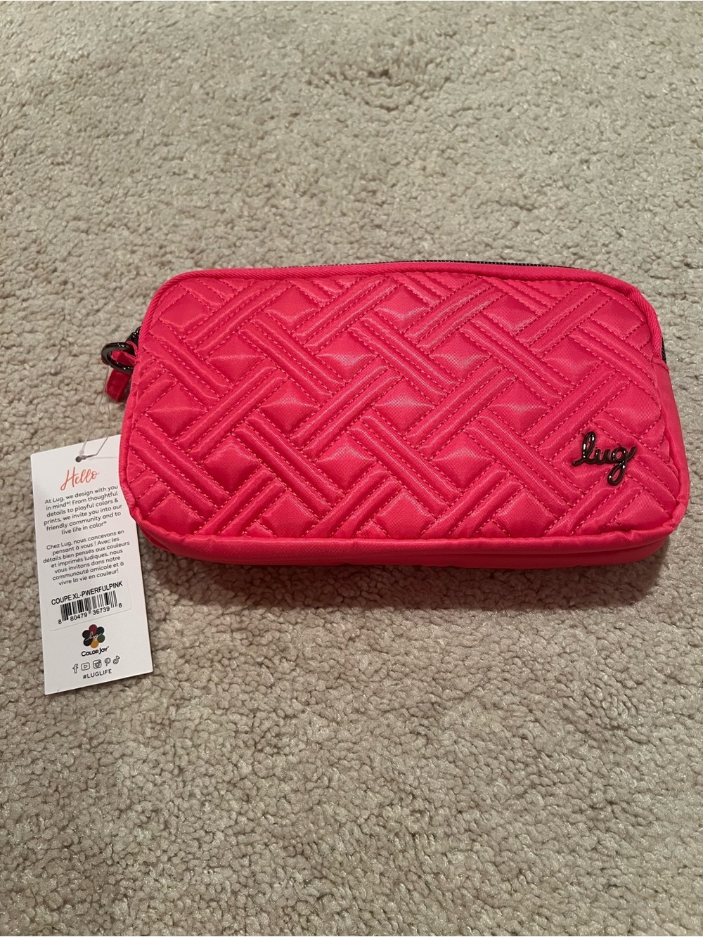Lug Coupe XL Crossbody in Powerful Pink NWT
